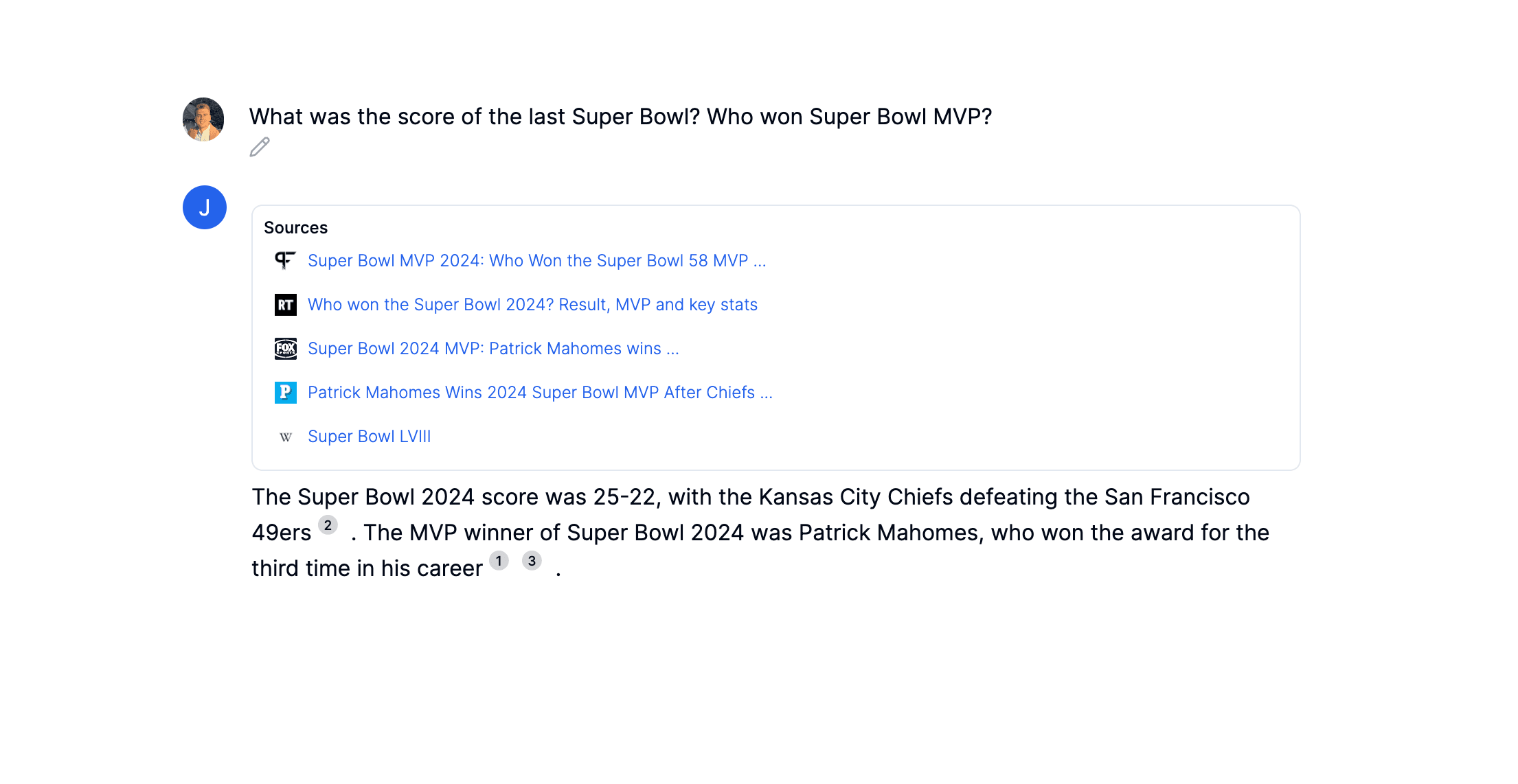 AI using internet to search for answer.