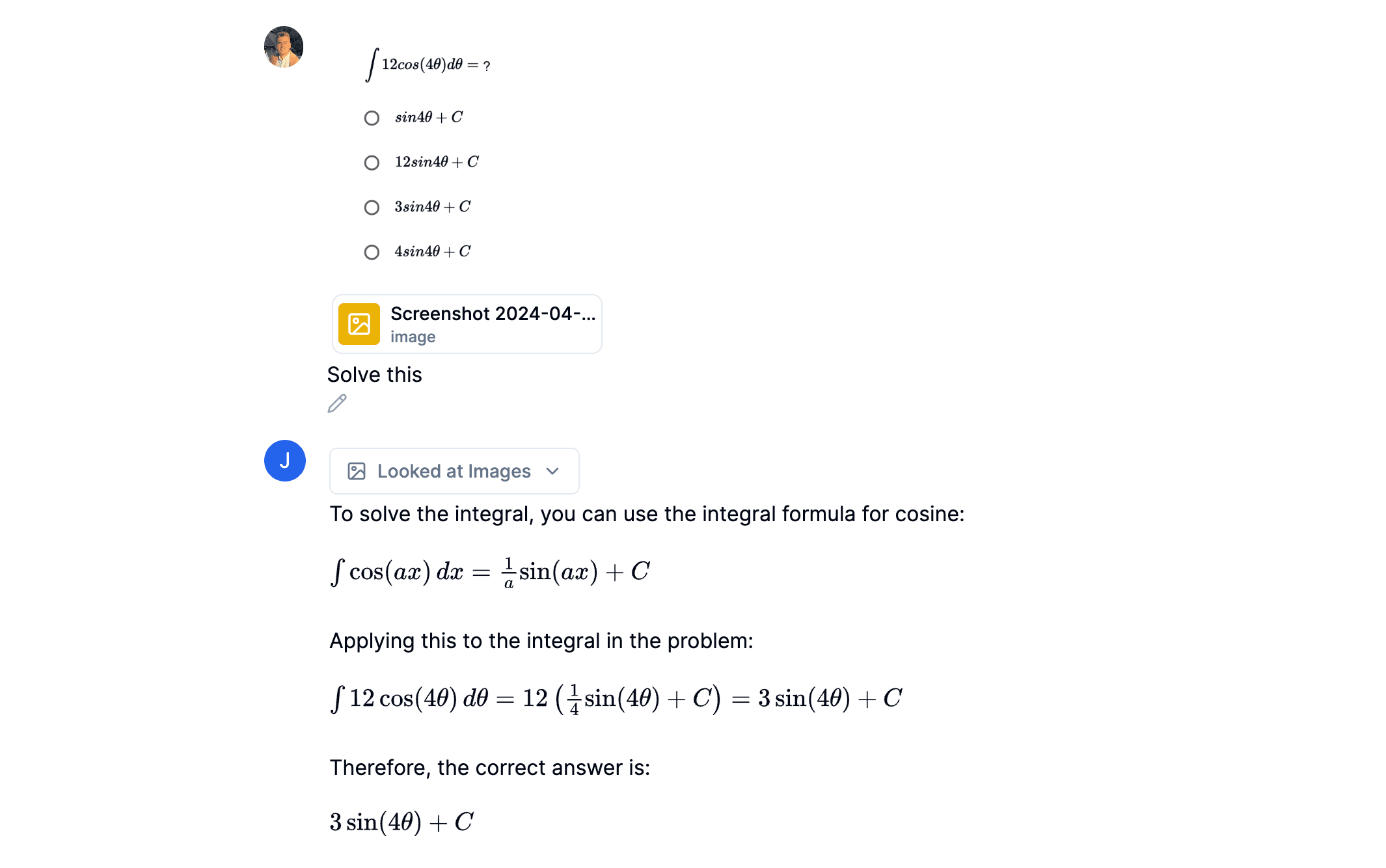 Math problem being solved by AI.